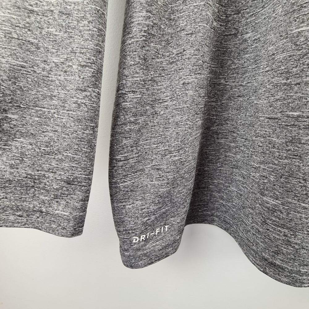 Nike Swim Mens Dri-FIT UPF 40+ Long Sleeve Rash Guard Heather Gray Large L - Picture 7 of 8